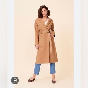 Rouje Philou camel belted coat
